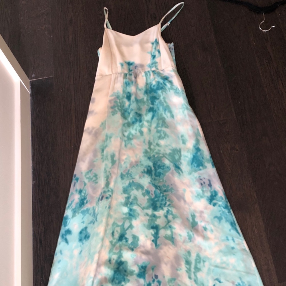 Super pretty “tie die” maxi; great for a wedding